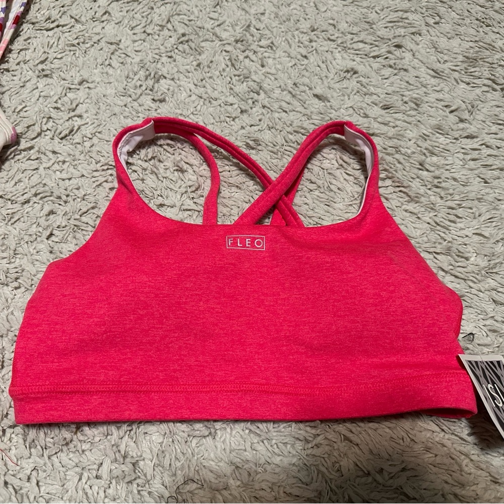 Fleo Isla Bra Size Small NWT Hot Punch